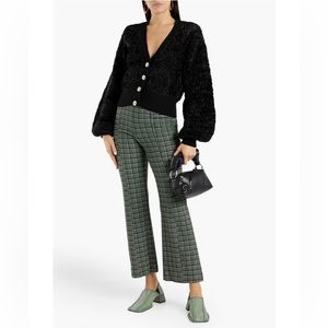 Ganni Seersucker Kick-flare Pant